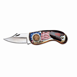 American Flag Coin Pocket Knife