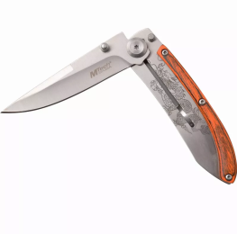 MTech Folder 3.25 in Blade Wood-Stainless Steel Handle