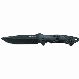 Schrade Schf 30 Fixed 5.0 In Black Blade Rubber Handle