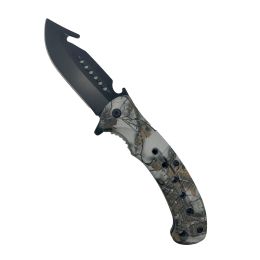 8.75" Camo Spring Assisted Knife w ABS Handle