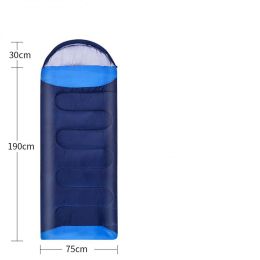 Anti Kick Quilt Portable Outdoor Sleeping Bag (Option: Blue-2300g)