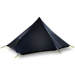 Single Tent Hidden 20D Single Silicon  Light (Color: Black)