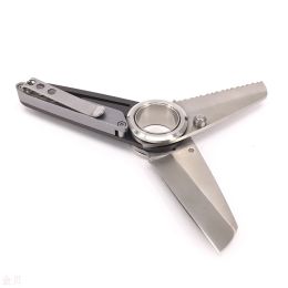 Multi-purpose Outdoor Folding Knife (Color: Silver)