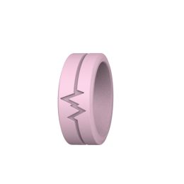 Outdoor Survival Luminous Silicone Ring Three Colors Optional Outdoor Camping Supplies (Quantity: 1pc, Color: Pink)