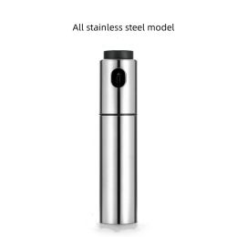 Stainless Steel Spray Oil Bottle For Barbecue; Pressurized Spray Seasoning Bottle (material: All Stainless Steel Bottle)