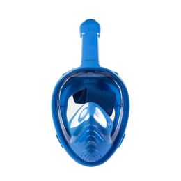 Underwater Snorkeling Full Face Swimming Mask Set; Scuba Diving Respirator Masks Anti Fog Safe Breathing For Kids Adult Swimming Diving Beach (Color: Blue, size: XS)