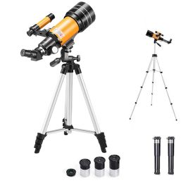 150X Zoom HD Star Moon Professional Astronomical Telescope; Space Monocular Powerful Binoculars; Long Range Night Vision Tourism (Color: Standard-Orange)