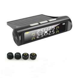 Wireless Solar Tpms Car Tire Pressure Monitoring System (Style: External)