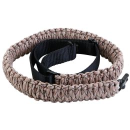 Tactical Paracord Sling Adjustable Paracord Strap Gun Belt Rifle Gun Sling (Color: Tan_Camo)