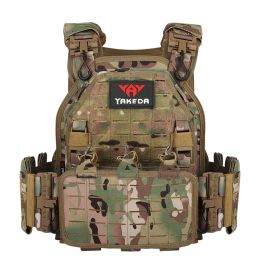 YAKEDA 1000D Nylon Tactical Gear Military Airsoft CS Game Hunting MOEEL Army Laser Cut Vest (Color: CP, size: one size)